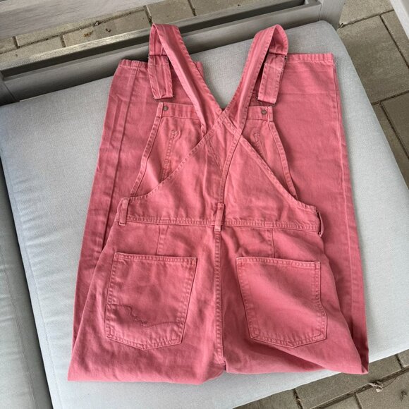 Free People Ziggy Denim Overalls Pink Small - Picture 6 of 7